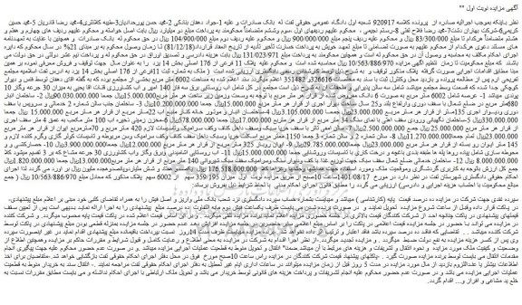 مزایده فروش ملک 