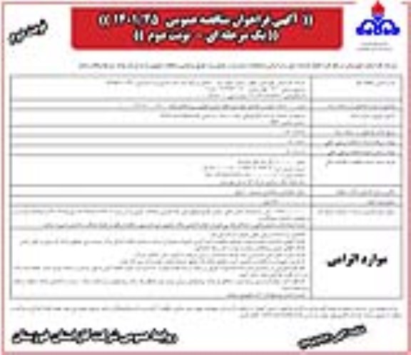 مناقصه نصب 8000 عدد کنتور و رگولاتور .... نوبت دوم 
