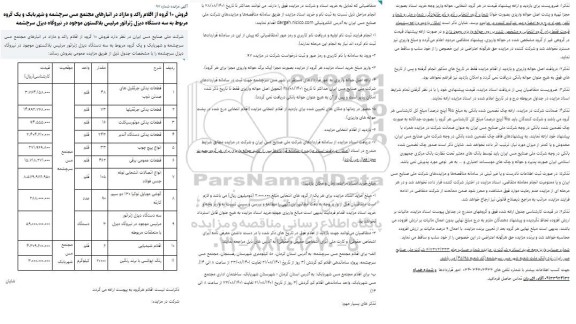 مزایده فروش 10 گروه از اقلام راکد و مازاد در انبارهای مجتمع مس
