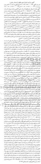 مزایده فروش 1 قطعه آپارتمان نوع ملک طلق به پلاک ثبتی 80277 فرعی از 301 اصلی