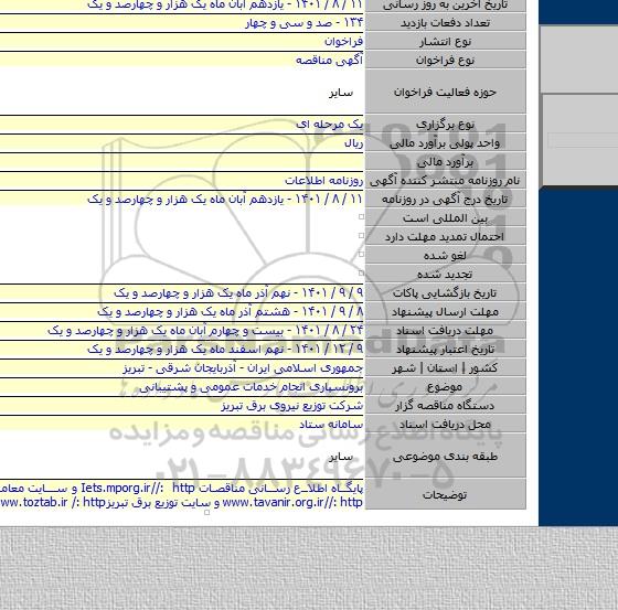 مناقصه, برونسپاری انجام خدمات عمومی و پشتیبانی