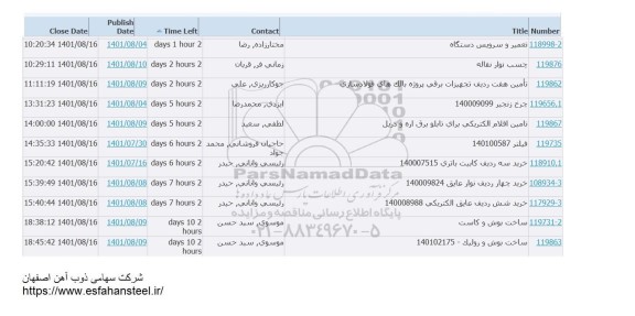 استعلام تعمیر و سرویس دستگاه ...