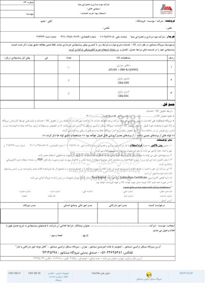 استعلام دتکتور حرارتی  ...