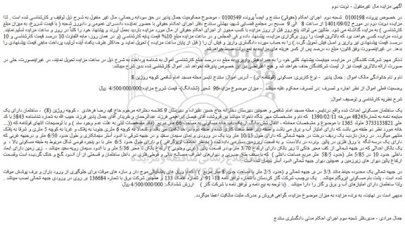 مزایده یک ساختمان مسکونی