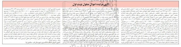 مزایده یک خانه به پلاک ثبتی 8767 اصلی
