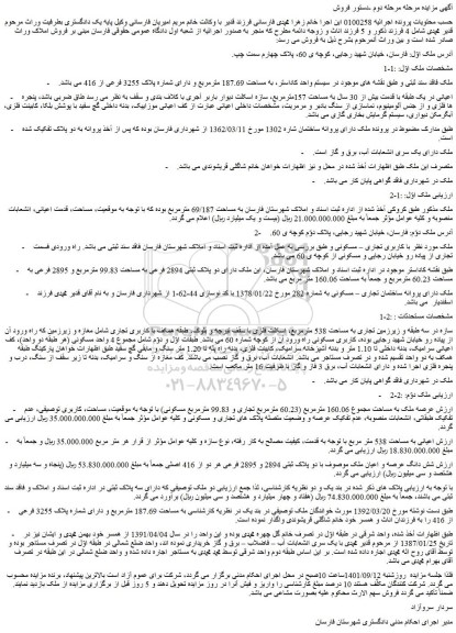 مزایده فروش ملک 