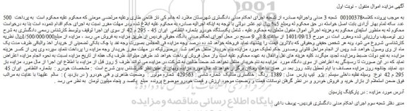 مزایده فروش پژو تیپ پارس مدل : 1389 رنگ : خاکستری متالیک