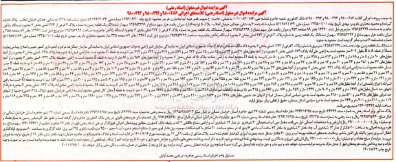 مزایده فروش میزان یکصد هزار سهم مشاع از 135953299سهم از ششدانگ یک قطعه زمین