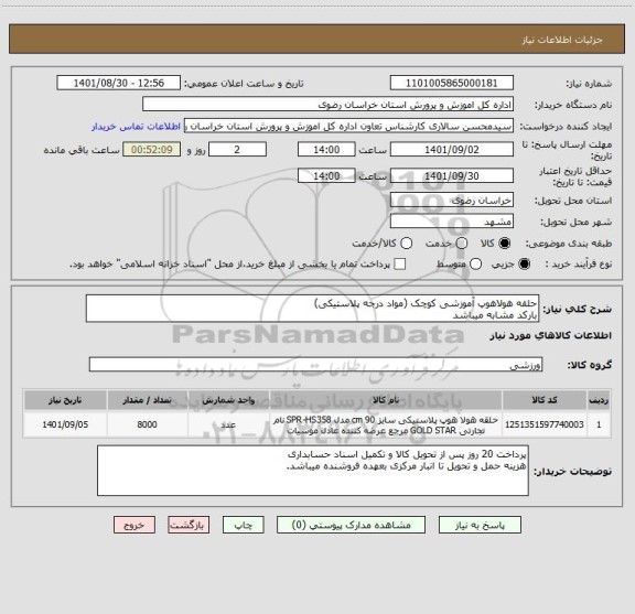 استعلام حلقه هولاهوپ آموزشی کوچک (مواد درجه پلاستیکی)
بارکد مشابه میباشد