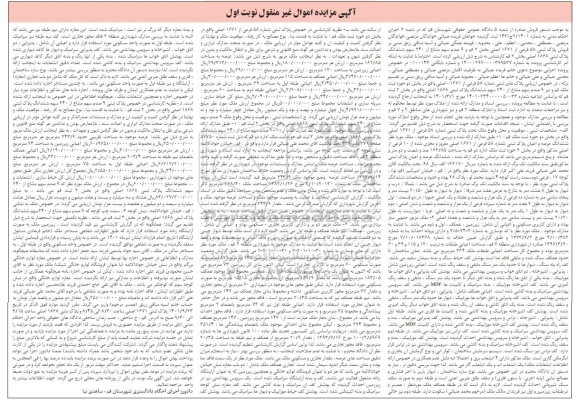 مزایده فروش پلاک ثبتی 58 فرعی از 1671 اصلی