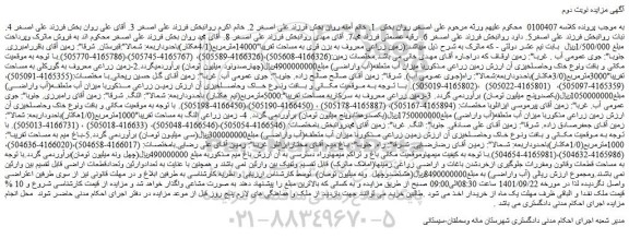 مزایده فروش زمین