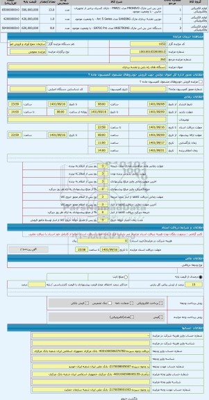 مزایده ، دستگاه های راه یابی و نقشه برداری