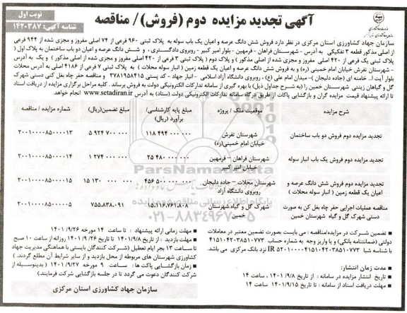 مزایده و مناقصه عملیات اجرایی حفر چاه بغل کن .....