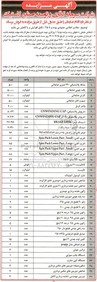 مزایده بشکه پلاستیکی 220 لیتری ضایعاتی  و غیره ...