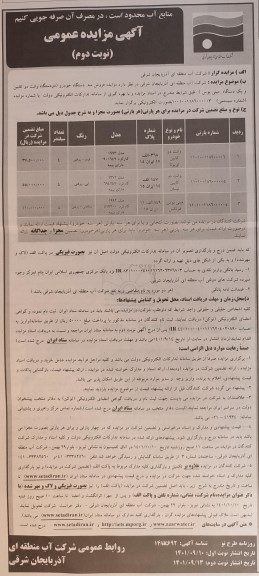 مزایده فروش سه دستگاه خودرو - نوبت دوم