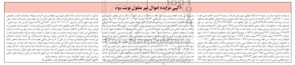 مزایده فروش پلاک ثبتی 1955 اصلی بخش 2