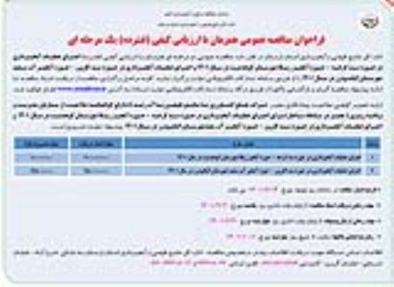 مناقصه عمومی  اجرای عملیات آبخیزداری 