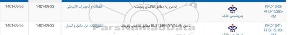 استعلام تامین رله...