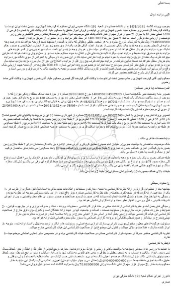 مزایده پلاک ثبتی به شماره 6 فرعی از 1658 اصلی بخش 10