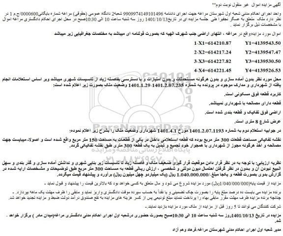 مزایده اراضی مسکونی