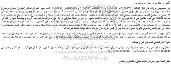 مزایده محلول نانو کود آهن