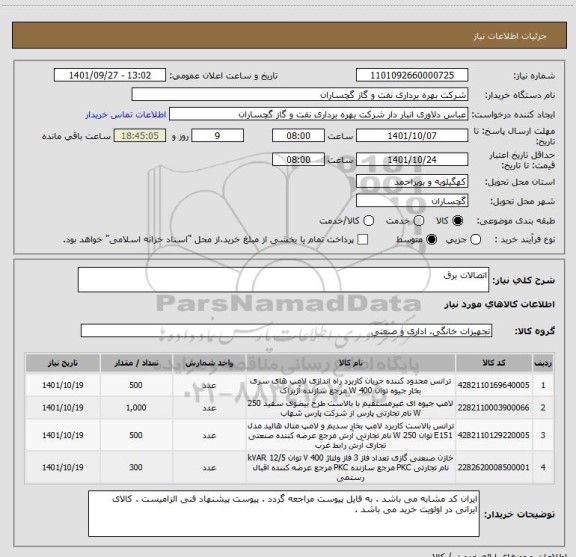 استعلام اتصالات برق