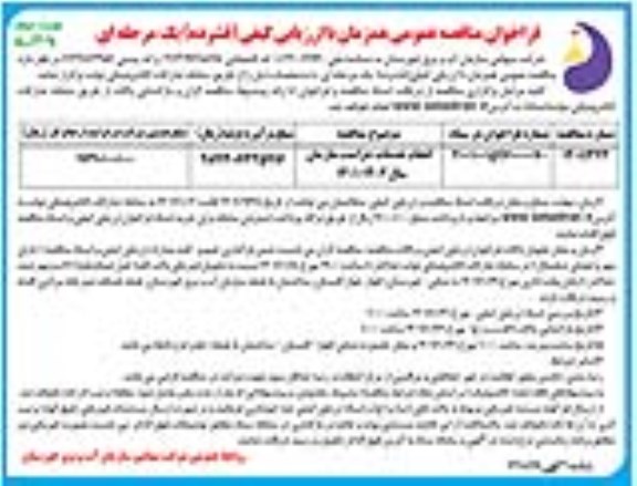 مناقصه انجام خدمات حراست  ـ نوبت دوم