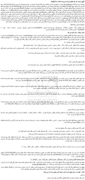 مزایده فروش خودرو سواری سیستم : سمند تیپ : 7x مدل :1383 رنگ : مشکی - متالیک