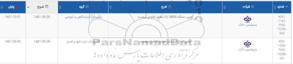 استعلام تامین دستگاه GC 8890...
