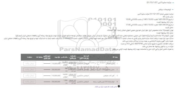 مزایده کارتن ضایعاتی ....