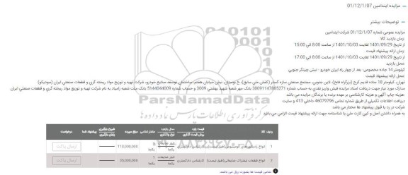 مزایده انواع رادیاتورهای آلومینیومی ....