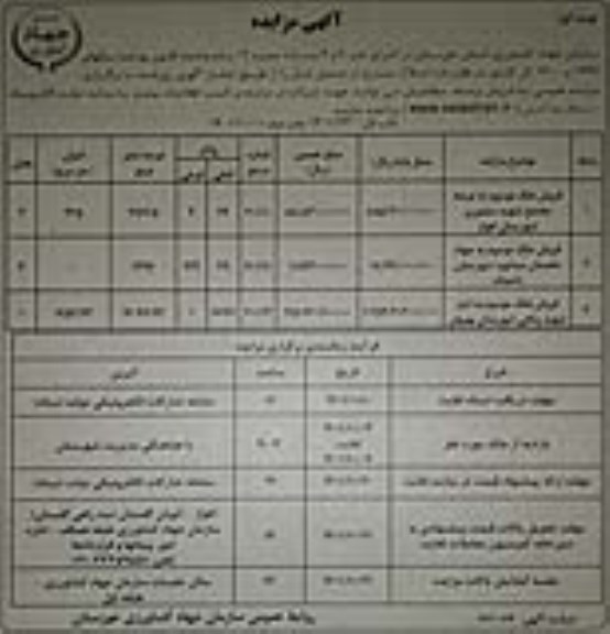 مزایده فروش املاک