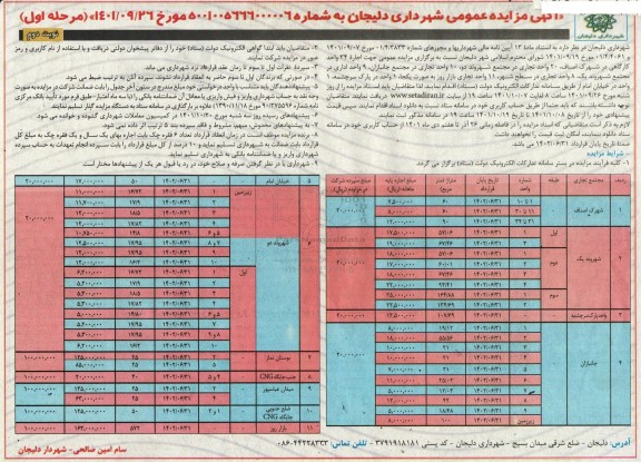 مزایده عمومی جهت اجاره ۳۴ واحد کارگاهی در شهر - نوبت دوم