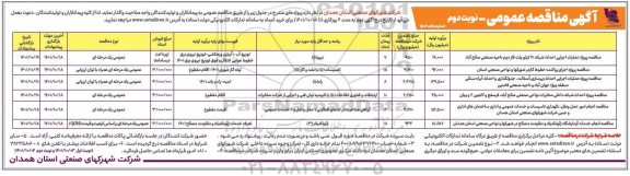 مناقصه پروژه عملیات اجرایی احداث شبکه 20 کیلوولت ... نوبت دوم 