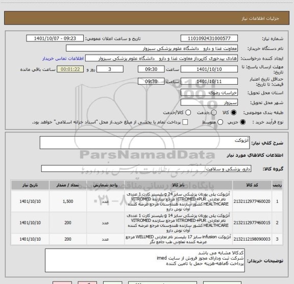 استعلام آنژیوکت