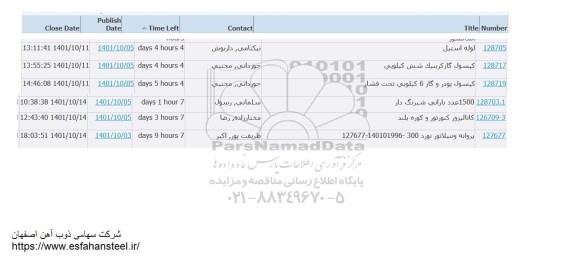 استعلام لوله استیل ...
