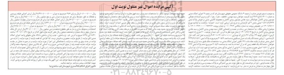 مزایده فروش ششدانگ یک باب منزل مسکونی به مساحت 305/9 متر مربع