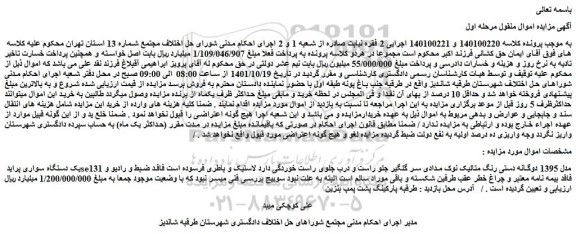 مزایده فروش یک دستگاه سواری پراید se131 مدل 1395 دوگانه دستی رنگ متالیک نوک مدادی
