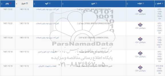 استعلام STEEL BAR DEFORMED ROUND ....