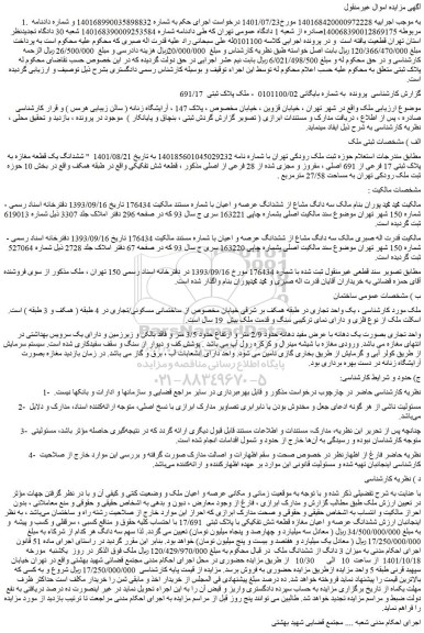 مزایده فروش ششدانگ یک قطعه مغازه به پلاک ثبتی 17 فرعی از 691 اصلی ، مفروز و مجزی شده از 28 فرعی از اصلی