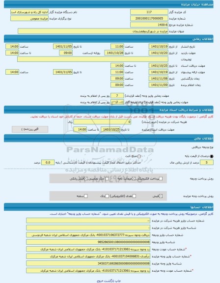 مزایده ، مزایده در شهرکردوهفشجان -مزایده زمین  - استان چهار محال و بختیاری