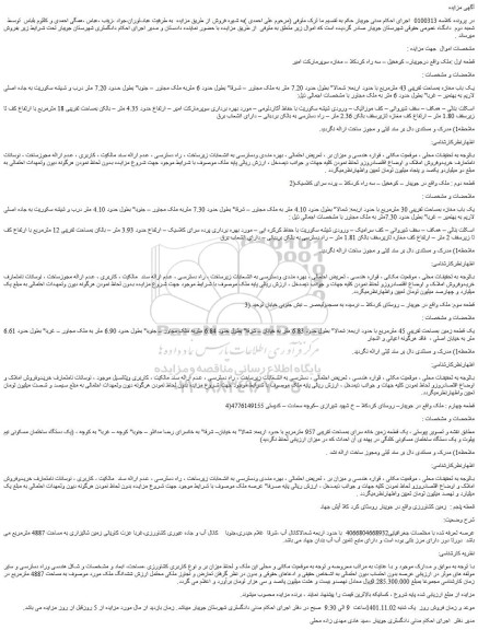 مزایده فروش یک باب مغازه بمساحت تقریبی 43 مترمربع