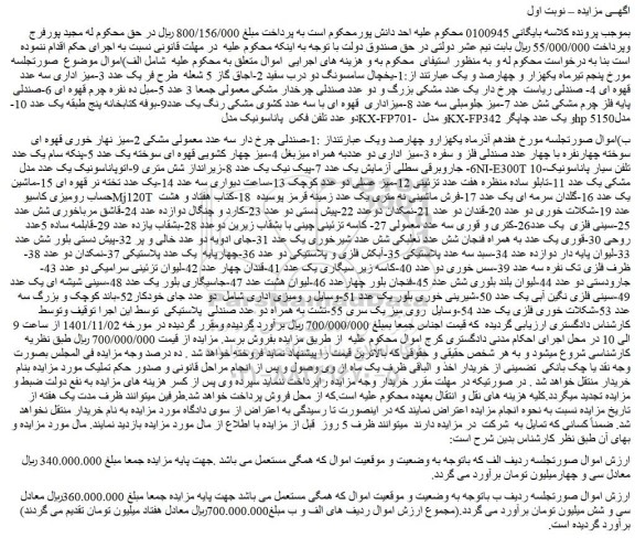 مزایده فروش صندلی چرخ دار سه عدد معمولی مشکی و...