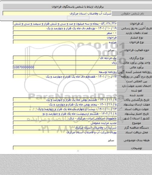 مزایده, تجدید مزایده عمومی