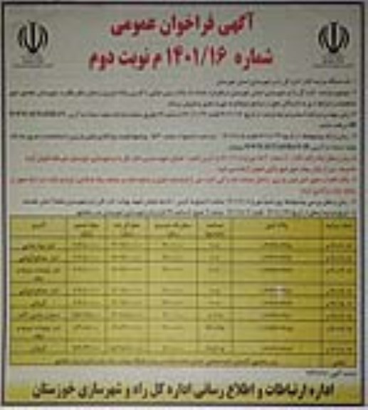 مزایده فروش تعداد 8 پلاک زمین دولتی  - نوبت دوم