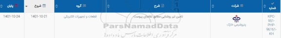 استعلام تامین تیر روشنایی 
