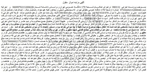 مزایده فروش سهام