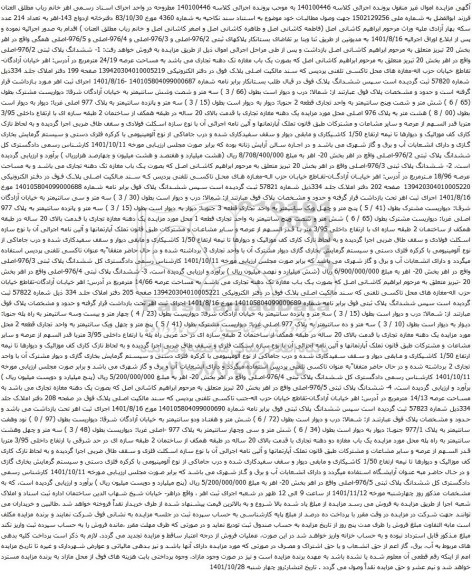 آگهی مزایده ششدانگ پلاک ثبتی 976/2-اصلی