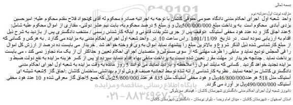 مزایده فروش 5عدد اجاق گاز و ده عدد هود مخفی آستیاک 