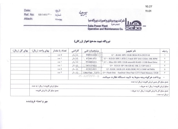 استعلام G10-RAM...